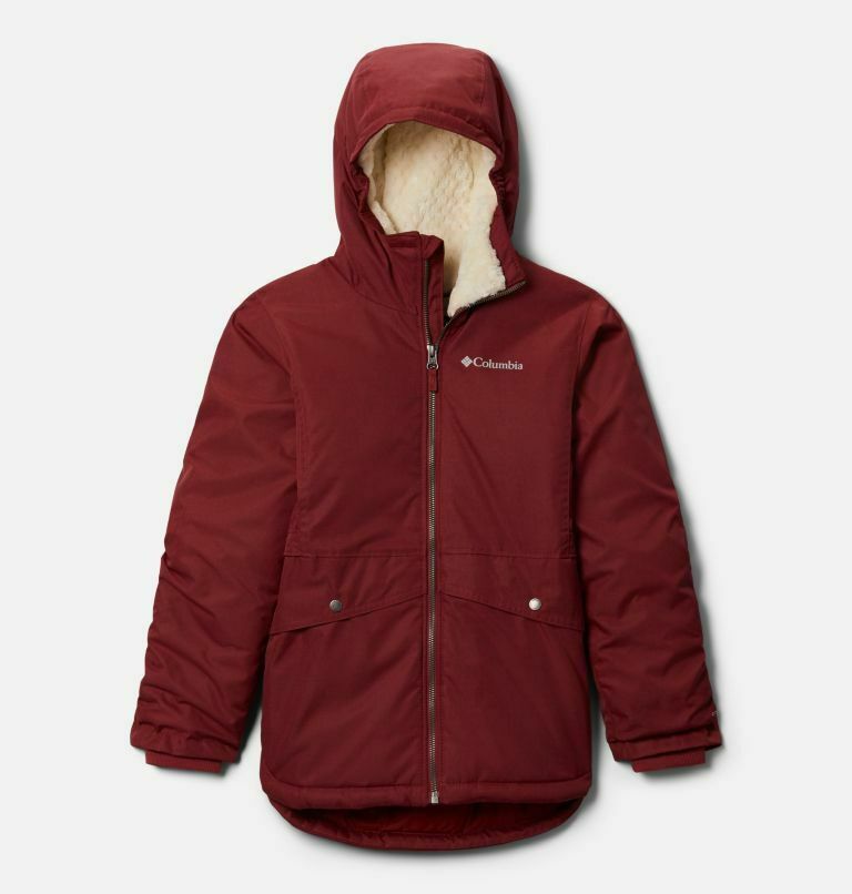 Columbia Youth Girls Porteau Cove Mid Jacket, Marsala Red Heather