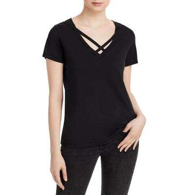 N:PHILANTHROPY SLATER CRISS CROSS FRONT COTTON T-SHIRT S