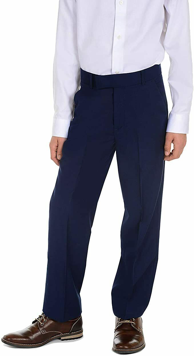 Calvin Klein Boys' Flat Front Suit Pant 18