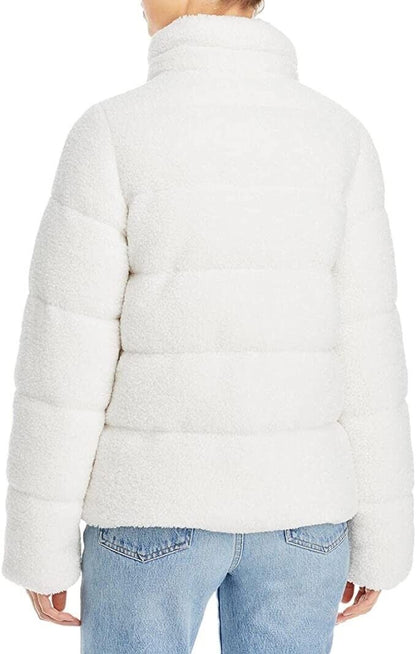 Bagatelle Womens Faux Fur Cold Weather Puffer Jacket White XL