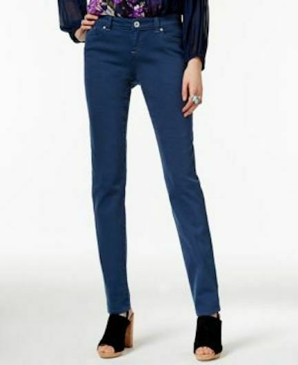 Inc International Concepts Curvy Colored Wash Skinny Jeans 2 Deep Twilights