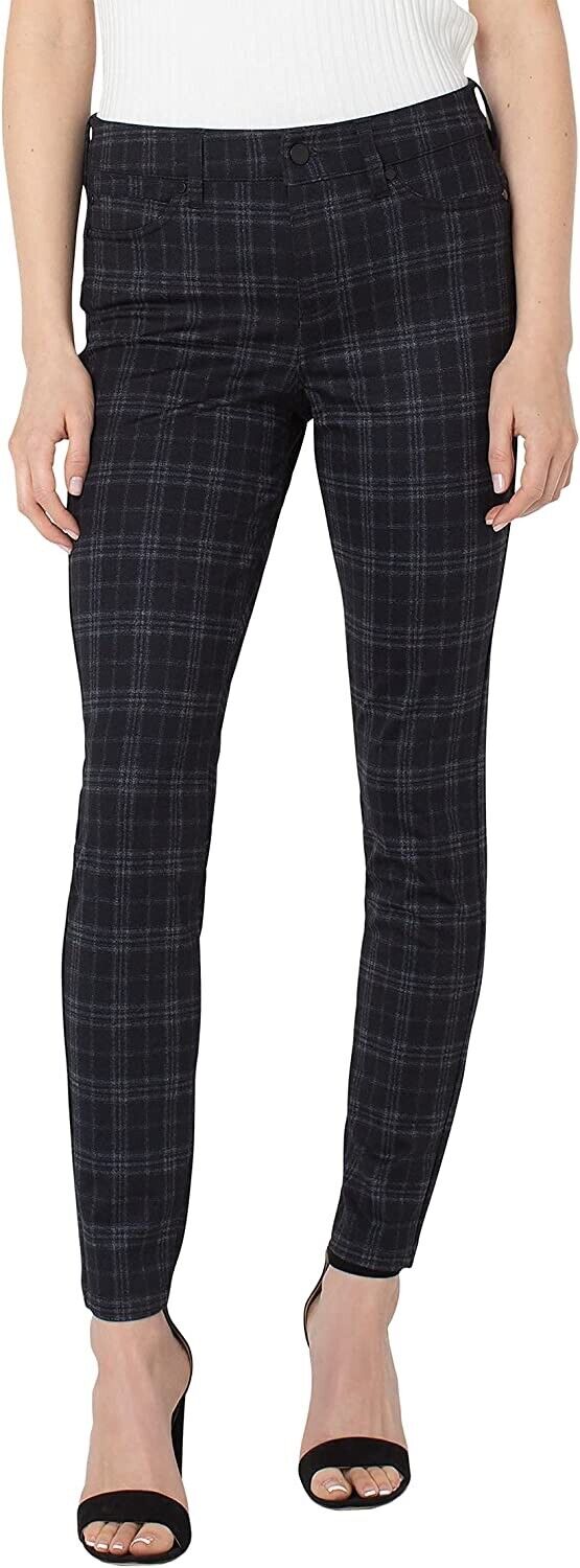 Liverpool Madonna Skinny Navy/Black/Charcoal Tartan Plaid 16/33