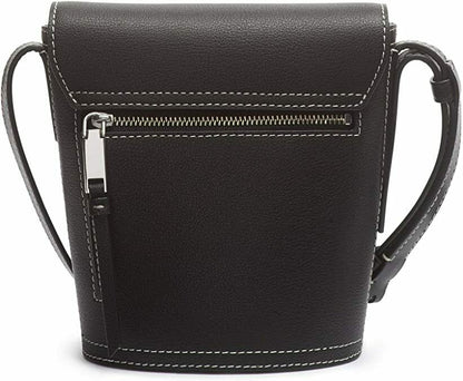 Calvin Klein Statement Series Lock Daytonna Leather Mini Bucket Crossbody Bag