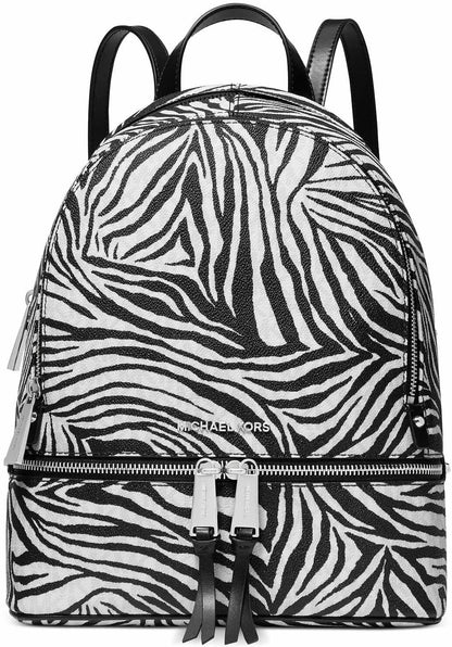 Michael Kors Rhea Zip Medium Backpack Bright White Multi One Size