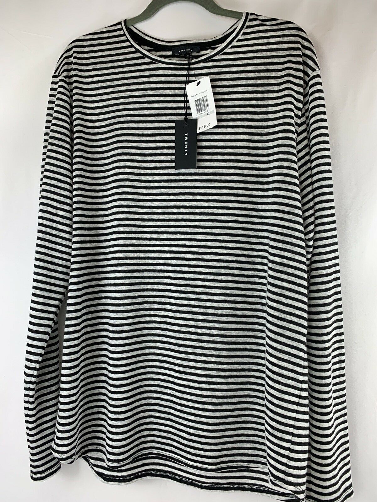 TWENTY Black/White Stripes SCALLOP BASIC $118