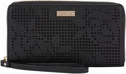 Kate Spade New York Zip Wristlet - Fits Most Mobile Phones - Perforated Rose Bla