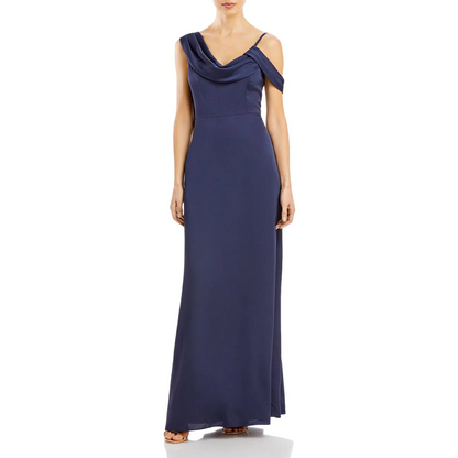 Robe de soirée longue asymétrique pour femme Aqua 2 