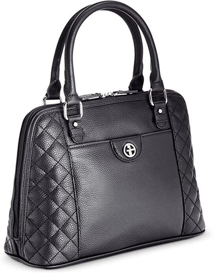 Giani Bernini Quilted Dome Black Crossbody Satchel Women's Handbag