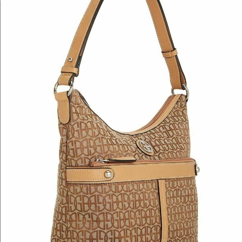 Giani Bernini Annabelle Signature Hobo Bag Taupe