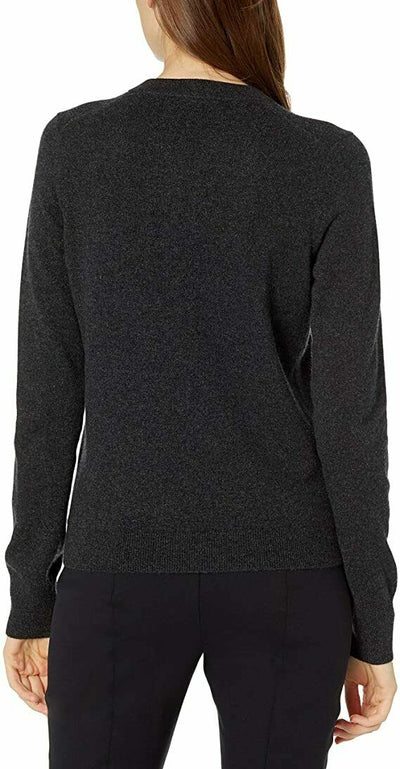 Theory Women's Btn Plkt Henley, Charcoal, Small