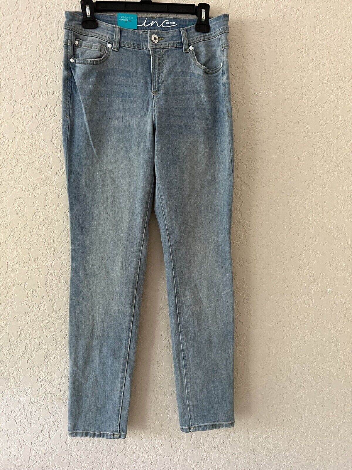 inc skinny legs curry fit jeans light blue size 6