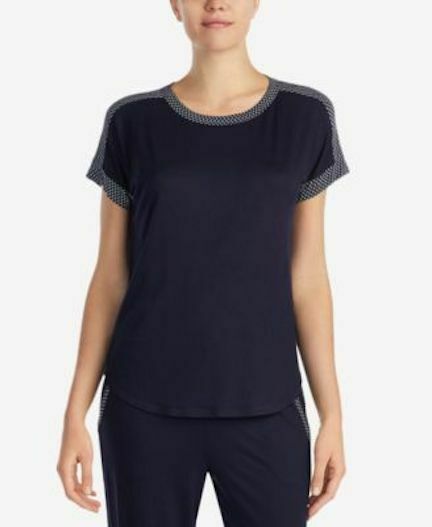Dkny Contrast-Trim Pajama Top ( Navy $48) - Outlet Designers