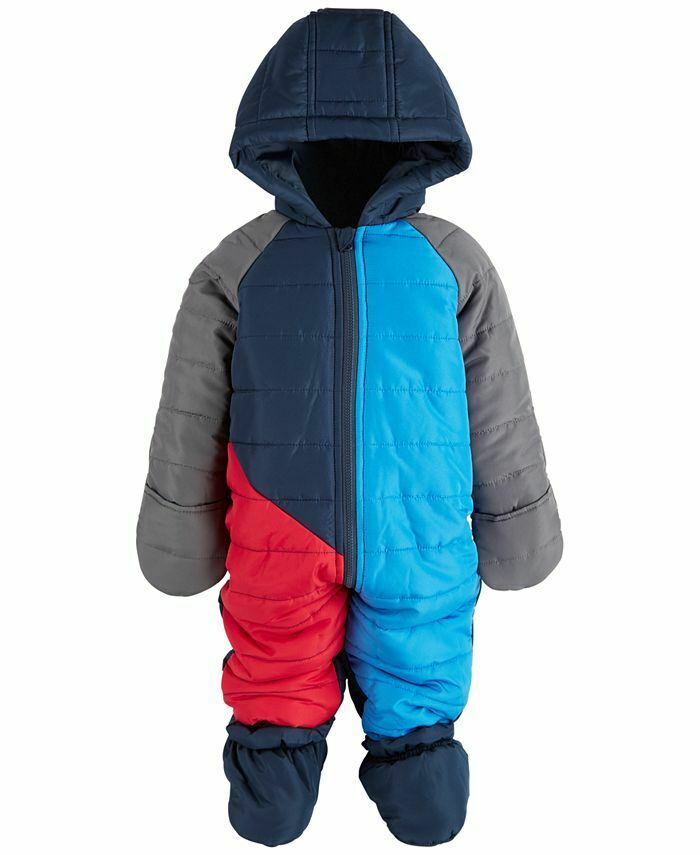 First Impressions Baby Boys Colorblock Snowsuit, Created for Macy's 3-6M