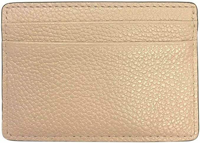 MICHAEL Michael Kors Money Pieces Pebble Leather Card Holder Beige