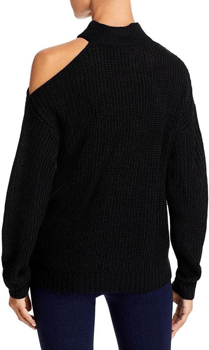 Alison Andrews Womens Cut-Out Mock Neck Pullover Sweater L
