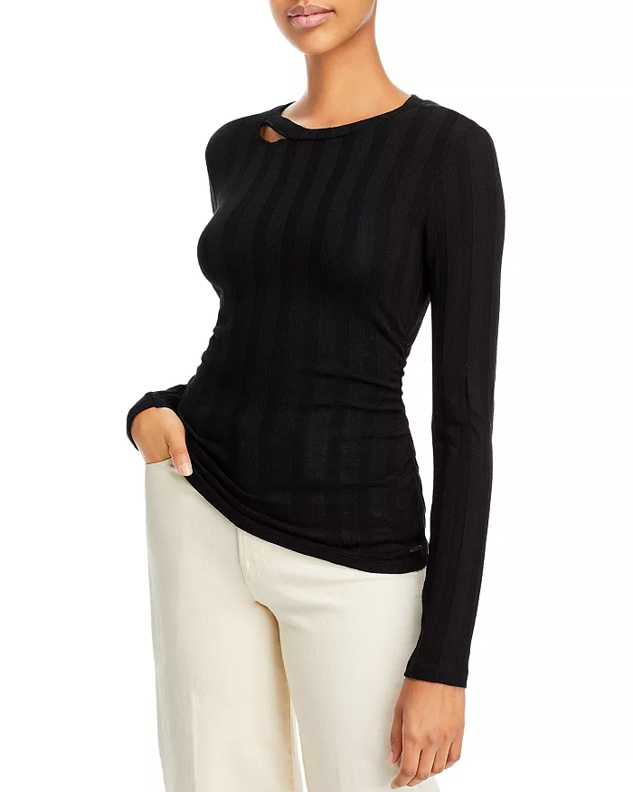 n:philanthropy Aerin Ribbed Cutout Top S