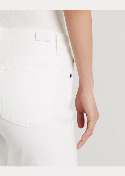 LRL Lauren Jeans Co. Jean amincissant à jambe droite pour femme en denim Blanc 16