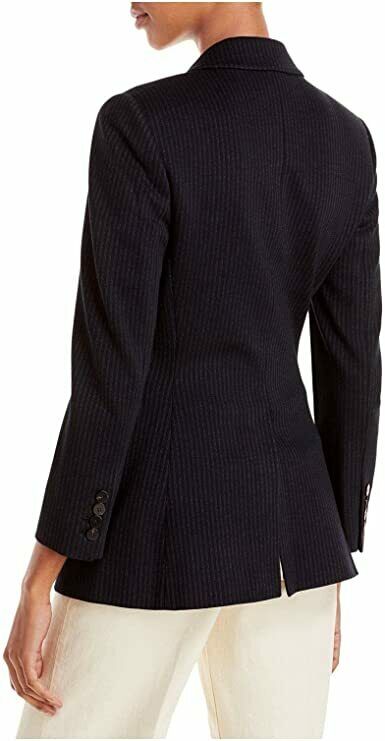 Theory Womens Navy Striped Blazer Jacket Size 2