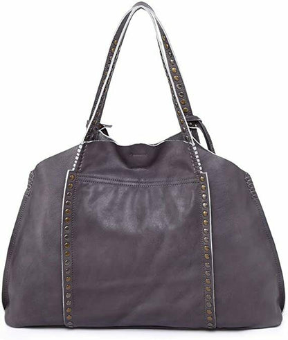 OLD TREND Genuine Leather Birch Tote Bag (Grey)