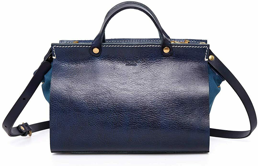 OLD TREND Genuine Leather Out West Satchel (Navy)