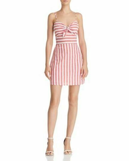 FORE STRIPE TIE FRONT DRESS - MSRP $68