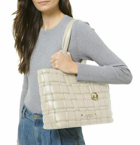 Michael Kors Ivy Medium East/West Tote Light Cream – Outlet Designers