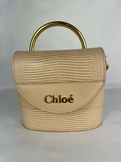 Chloe Aby Small Lock Chain Leather Crossbody
