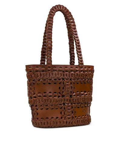 Patricia Nash Ginosa Tote Leather Chain Link