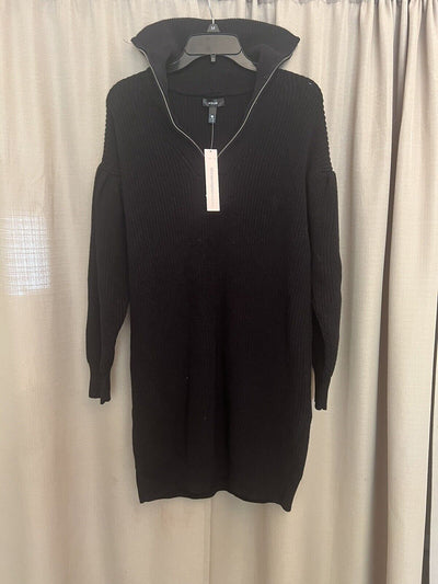 Aqua Black Sweater Long With Zipper S