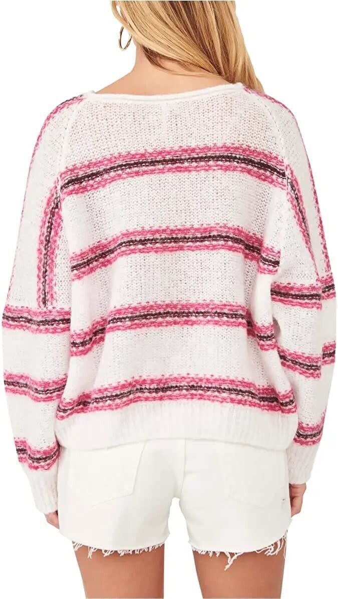 Free People Women’s Hockley Knit Stripe Sweater Evening Cream M