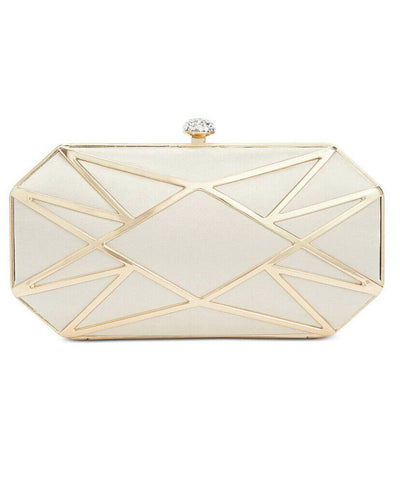 INC International Concepts Alea Geometric Clutch Gold
