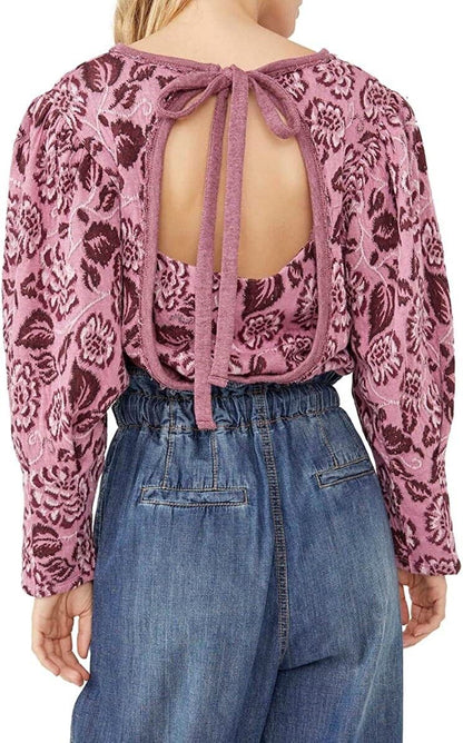 Free People Women's No Ordinary Top Smoked Pink Combo XL