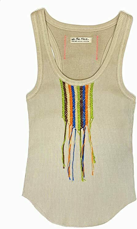 Free People Great Expectations Tank Top, Sand XL