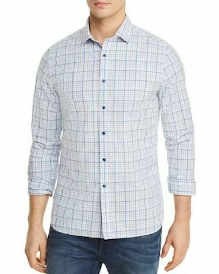 Mens Bloomingdales Shirt Blue Medium - Outlet Designers