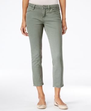 JAG Penelope Cropped Slim-Leg Jeans — Ivy, Size 4 Petite