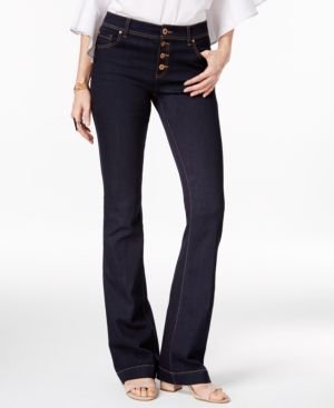 INC Curvy-Fit Flare-Leg Jeans — Ink Wash, Size 2