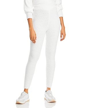 AQUA Chenille Comfy Sweatpants — Winter White, Size Small