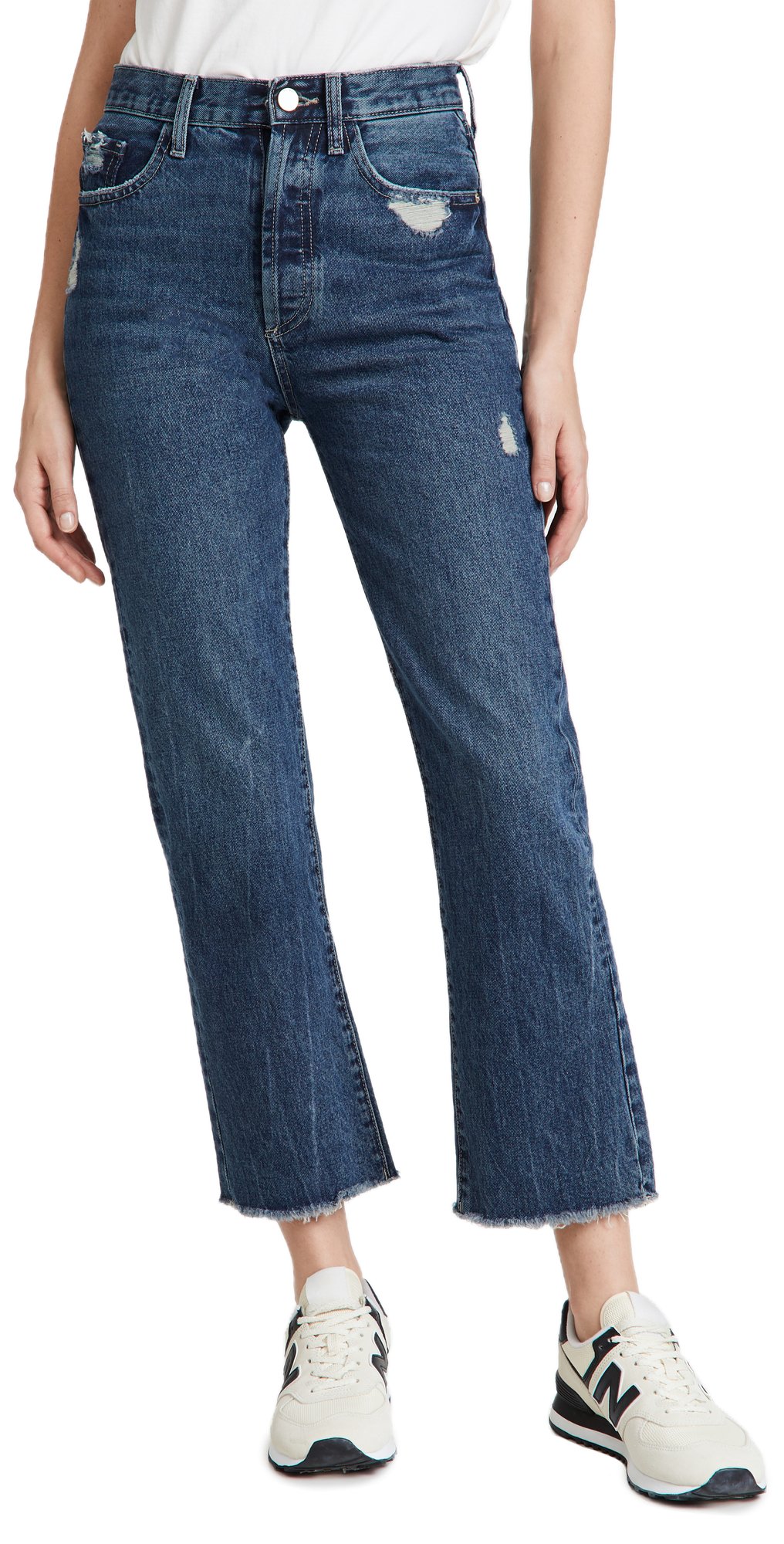 DL1961 Emilie Rigid Dark Distressed straight jeans, size 29, catalog front view