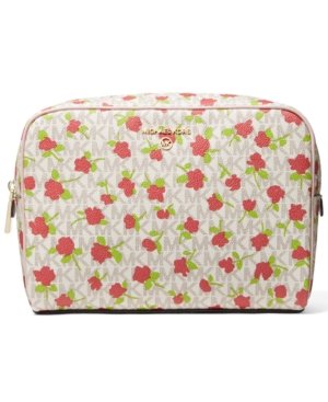 MICHAEL Michael Kors Jet Set Charm Large Floral Travel Pouch – Vanilla Multi
