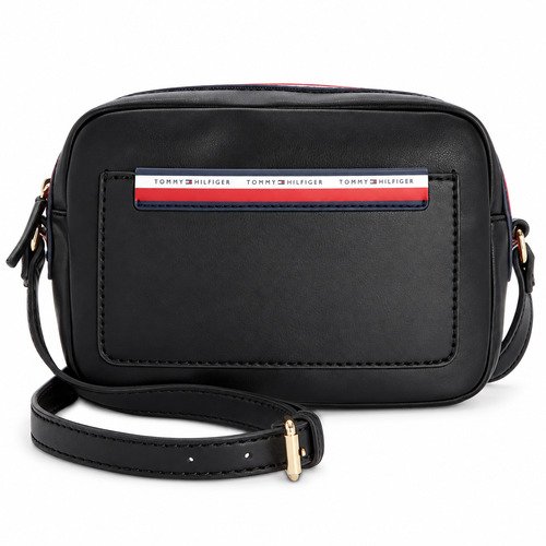 Tommy Hilfiger Jackie Crossbody Bag – Black/Gold — AI-enhanced catalog image