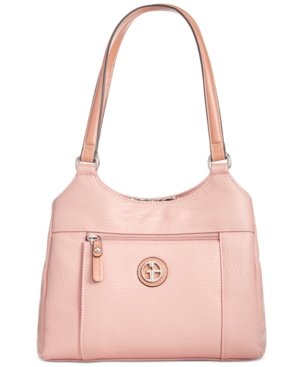 Giani Bernini Pebbled 4-Poster Tote – Blush/Silver