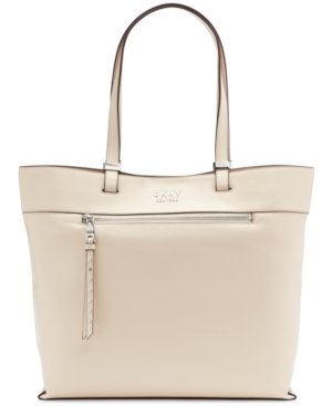 DKNY Iris Leather Tote – Ivory