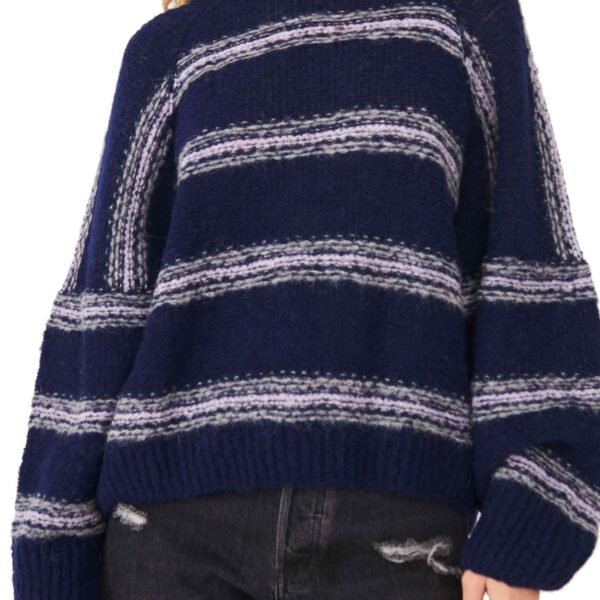 Free People Hockley Stripe Sweater – Moonlight Combo, Small